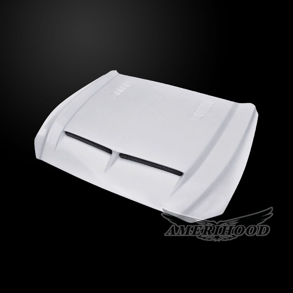 Fiberglass Type-E Style Heat Extractor Hood 15-17 Ford Mustang
